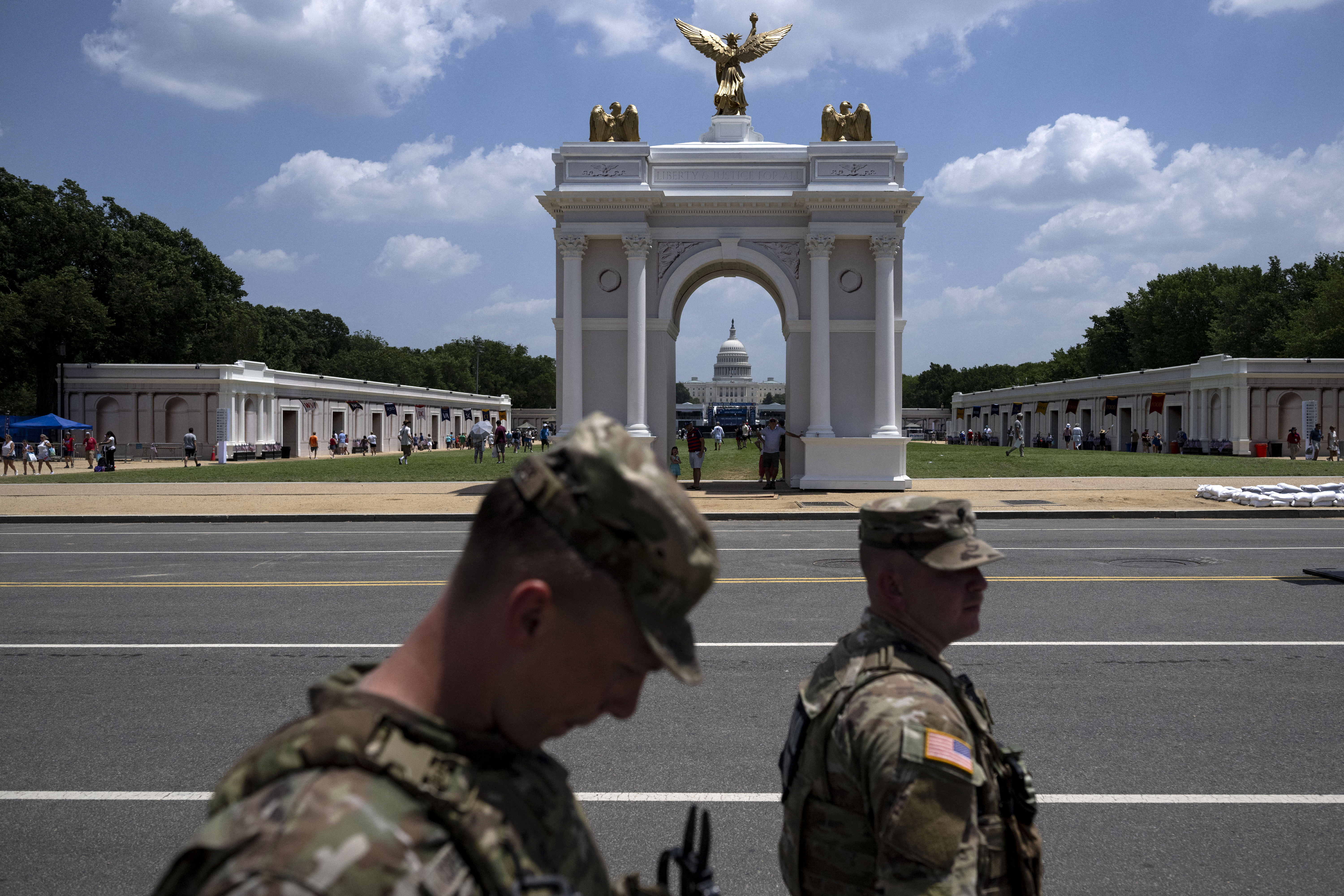 Trump's D.C. arch is now a military complex. Here's how that complicates things
