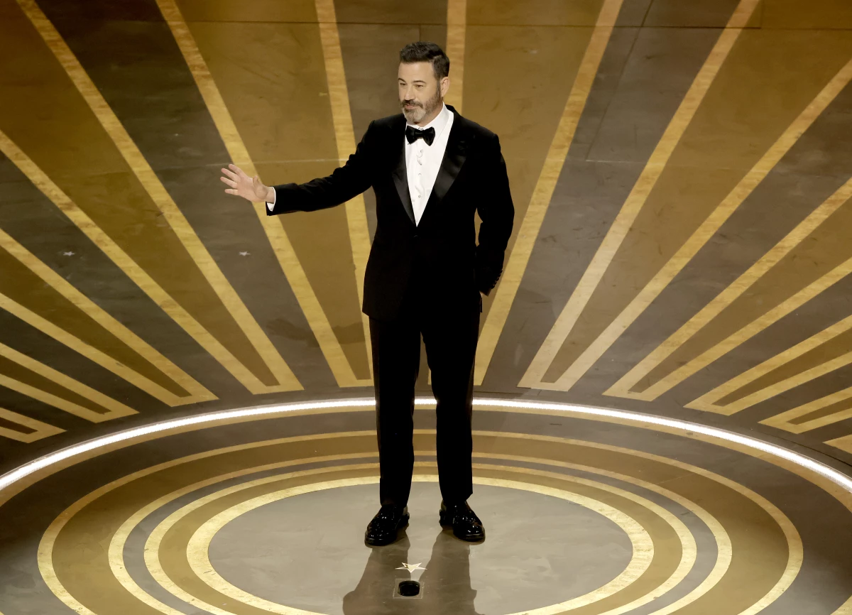 Jimmy Kimmel at the 95th Annual Academy Awards in 2023. The Sinclair broadcasting group restored the late night TV host's show to their stations after taking it off the air for more than a week following comments he made about the suspect in Charlie Kirk's killing.
