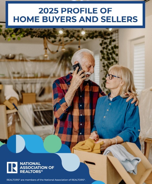 The National Association of Realtors scrapped a photo of a young couple for the cover of its annual report on home buyers and went with a photo of an older couple, more representative of the typical buyer today.