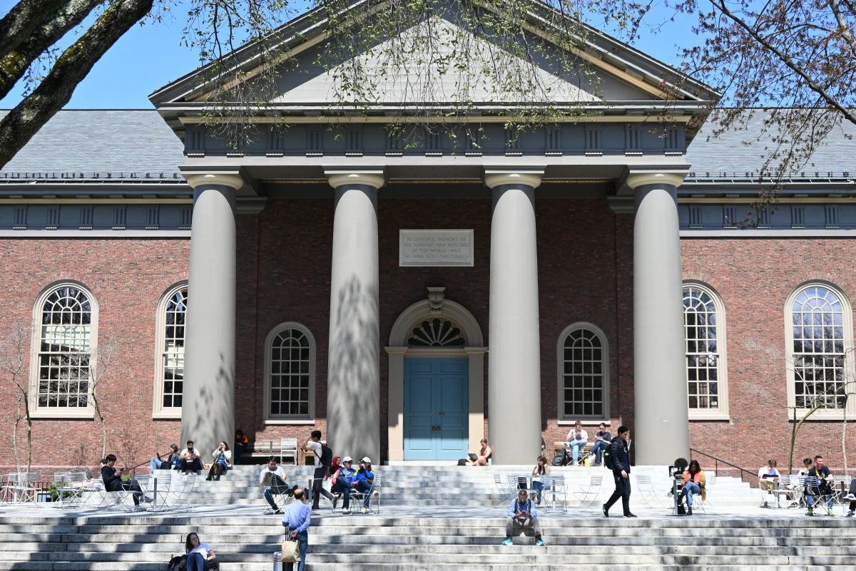 A view of Harvard University in Cambridge, Massachusetts, United States, on April 22, 2025.