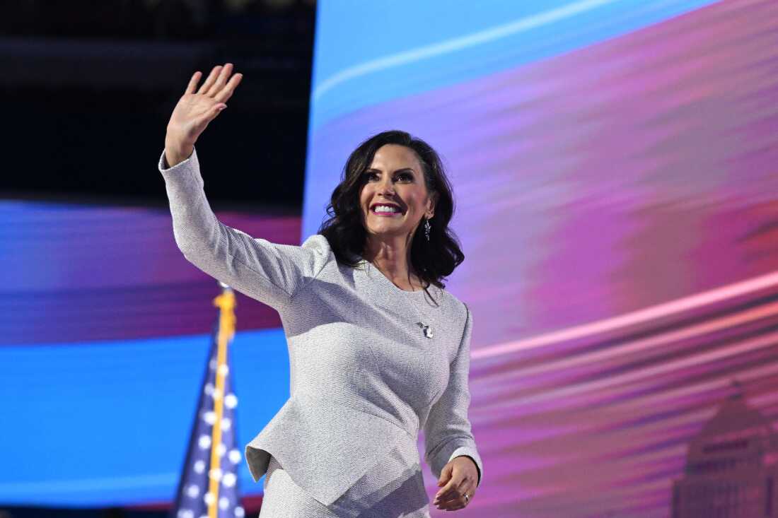 governor whitmer blue dress The Woman in Michigan' Goes National