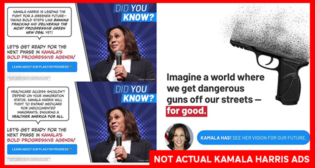 Elon Musk-backed group posting fake Kamala Harris ads on Facebook