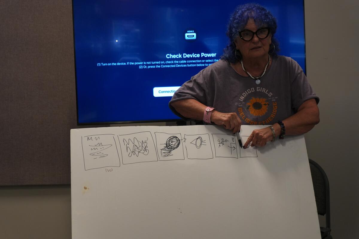 Workshops at Cinema Systers included a session on screenwriting transitions presented by Marie Cartier.