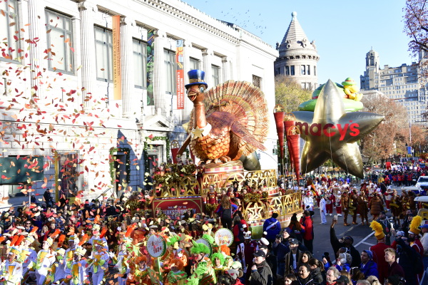 Tom Turkey pictured in the Macy's Thanksgiving Day Parade in November 2023.