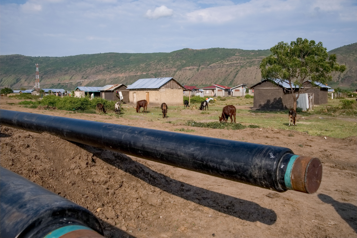 Communities were relocated because of the construction of a nearly 900-mile pipeline will transport crude oil from Uganda's Lake Albert region to Tanzania's port of Tanga on the Indian Ocean.
