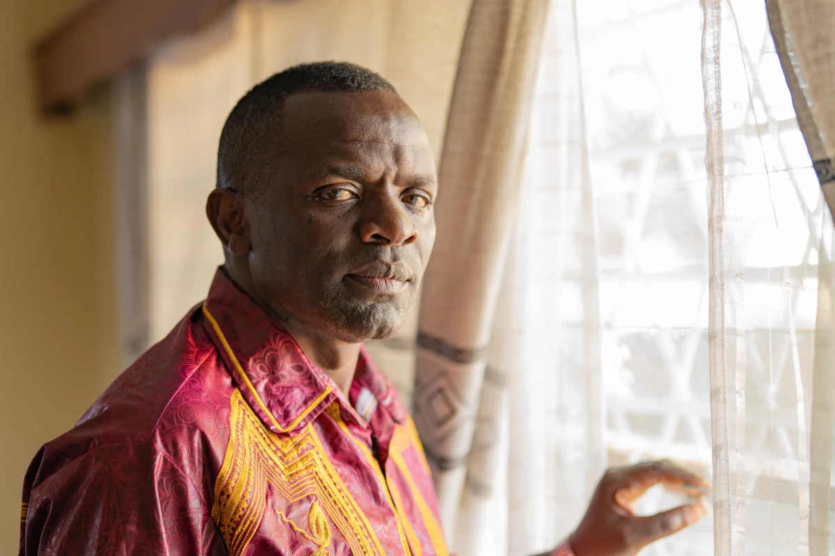 Reverend Billiance Chondwe at his home in Kitwe, Zambia.