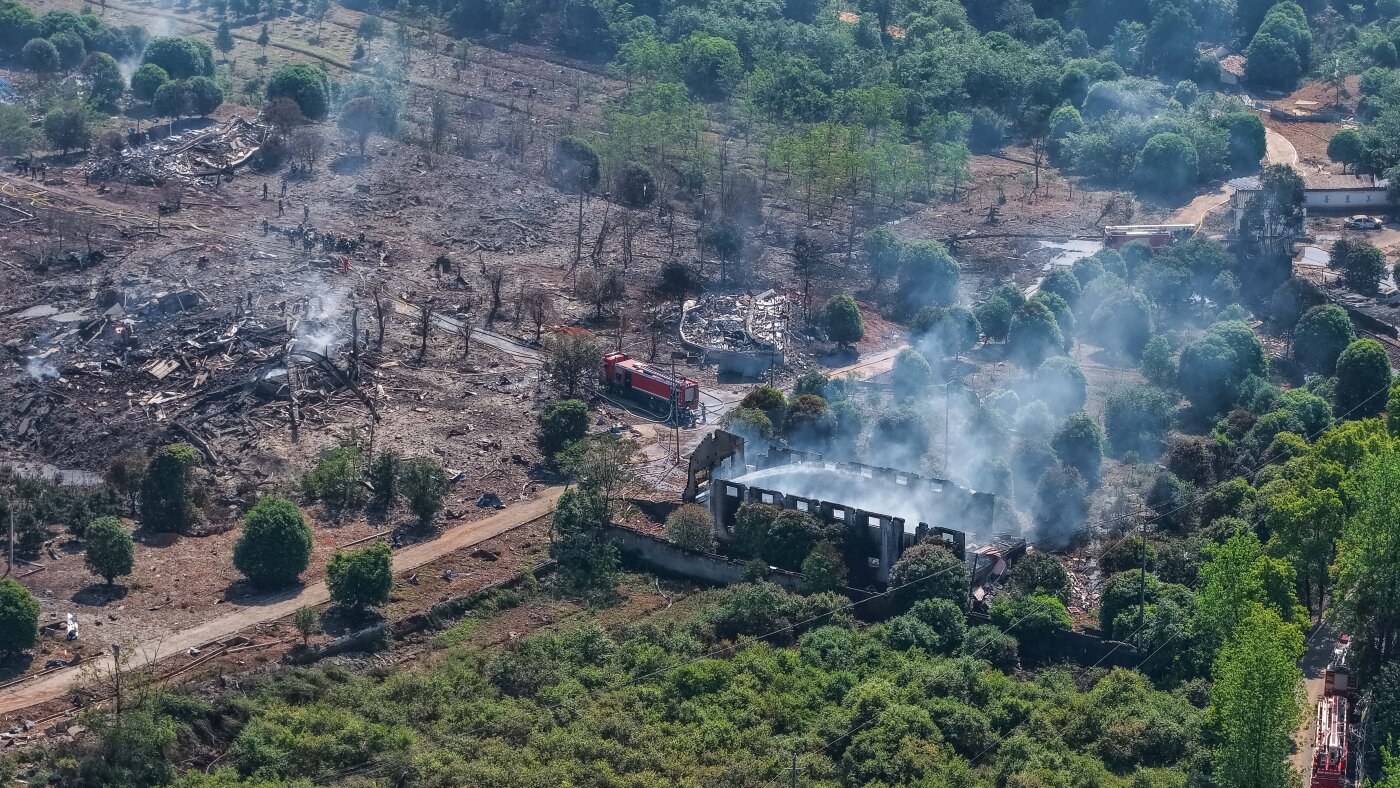 An explosion at a fireworks plant in China kills at least 26 people, state media says