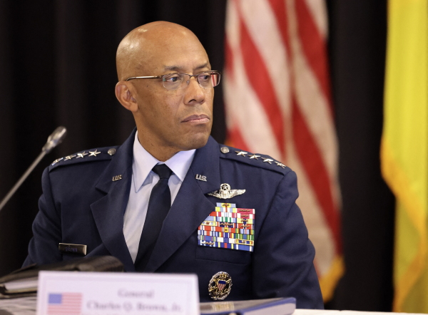 Chairman of the Joint Chiefs of Staff General CQ Brown in September 2024. Hegseth says he wants fire Brown if he's confirmed as defense secretary.
