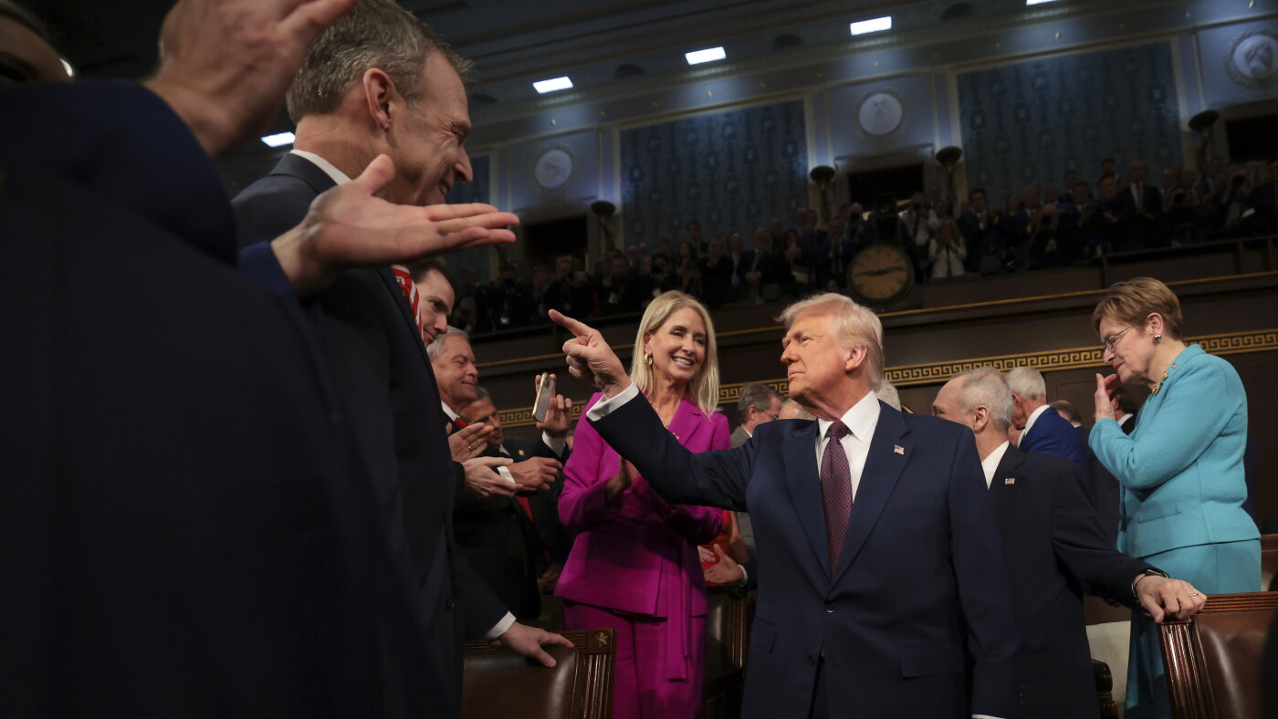 Photos: Key moments from Trump's address to Congress : NPR