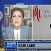 Trump administration adviser Kari Lake, as shown recently on the Real America's Voice cable TV channel.