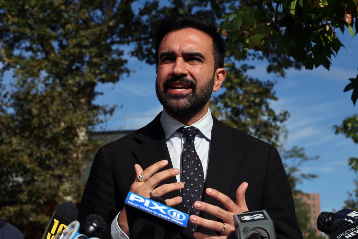 New York mayoral candidate Zohran Mamdani attends a news conference in the Bronx where he was endorsed by Assembly Speaker Carl Heastie on September 17, 2025 in New York City. The endorsement from a significant Bronx politician comes after New York Governor Kathy Hochul wrote an opinion piece in the New York Times declaring her support for Mamdani.