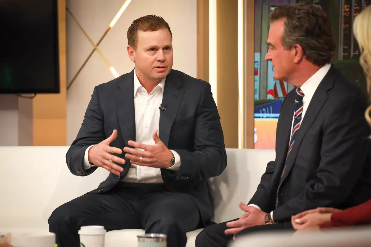 Spencer Pratt speaks during an appearance on "Fox & Friends" at Fox News headquarters in New York on Jan. 28.