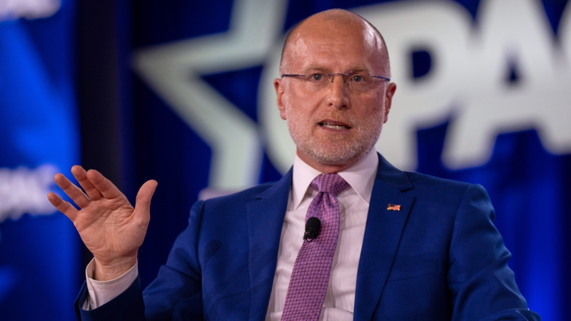 Federal Communication Commission (FCC) chairman Brendan Carr speaks at the Conservative Political Action Conference (CPAC) in Dallas, March 27, 2026.