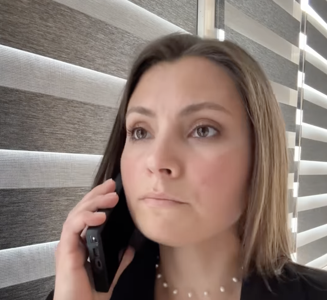 Ukrainian actress Antonina Khyzhniak made a video in response to seeing stock footage of herself used in a White House video. She acts out an imaginary negotiation between herself and President Trump.