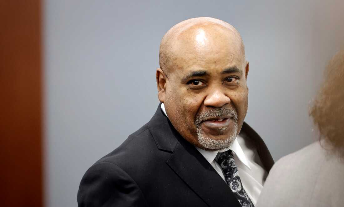 Duane Davis appears in court during his murder trial, related to the 1996 killing of rapper Tupac Shakur, in Clark County District Court at the Regional Justice Center in Las Vegas, Thursday, Aug. 20, 2026.