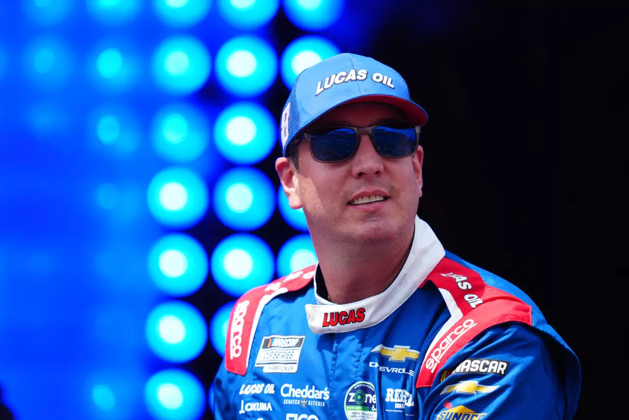 Kyle Busch is introduced during the NASCAR All-Star auto race at Dover Motor Speedway on Sunday 2026 in Dover, Del.