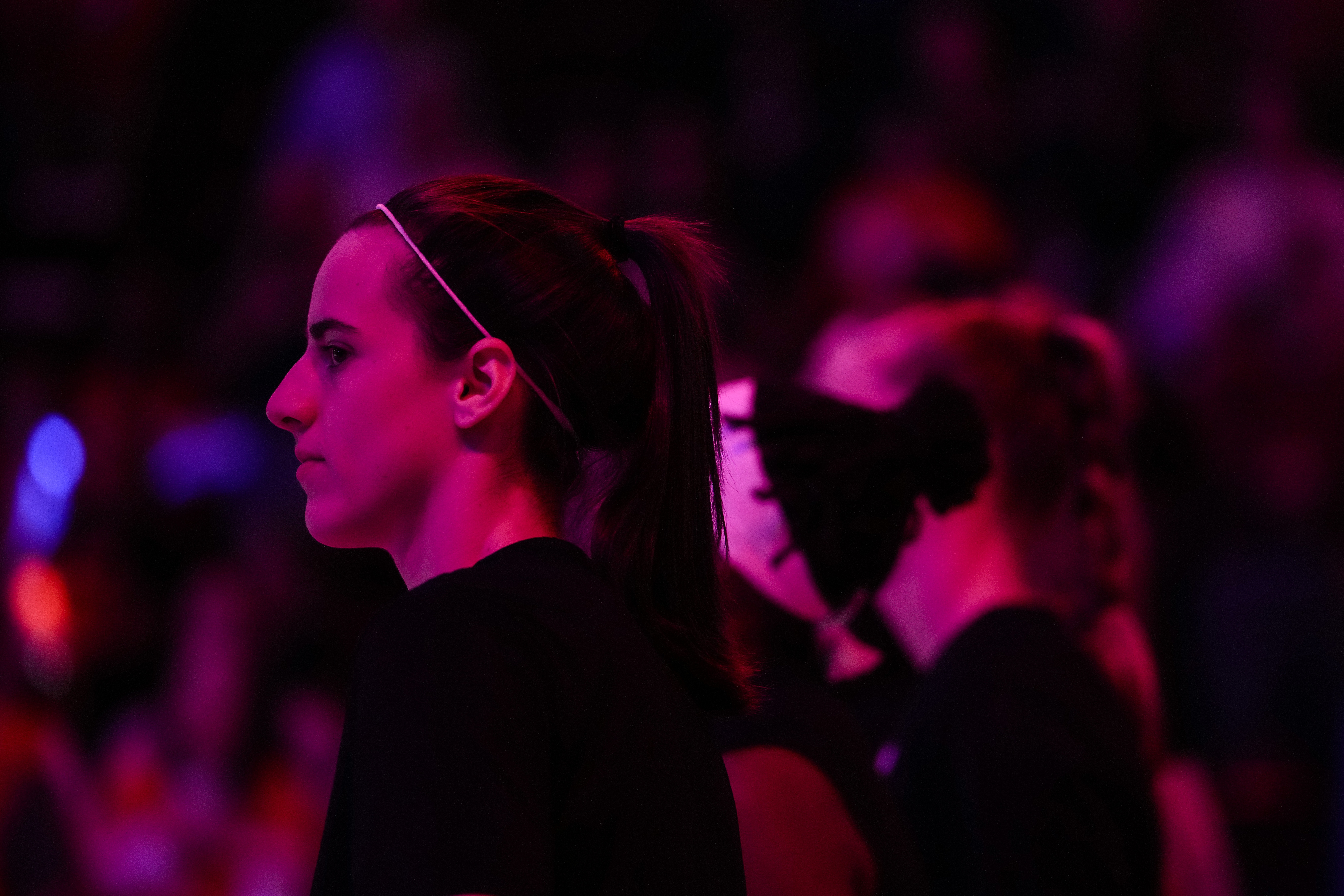 Caitlin Clark at a WNBA playoff game in September.