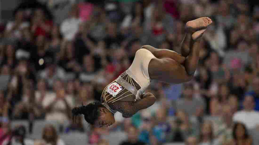 Simone Biles performs floor exercises during the U.S. Gymnastics Championships on Sunday, June 2, in Fort Worth, Texas. 