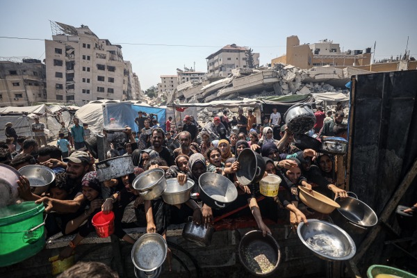 What does it take for a famine to be declared in Gaza?
