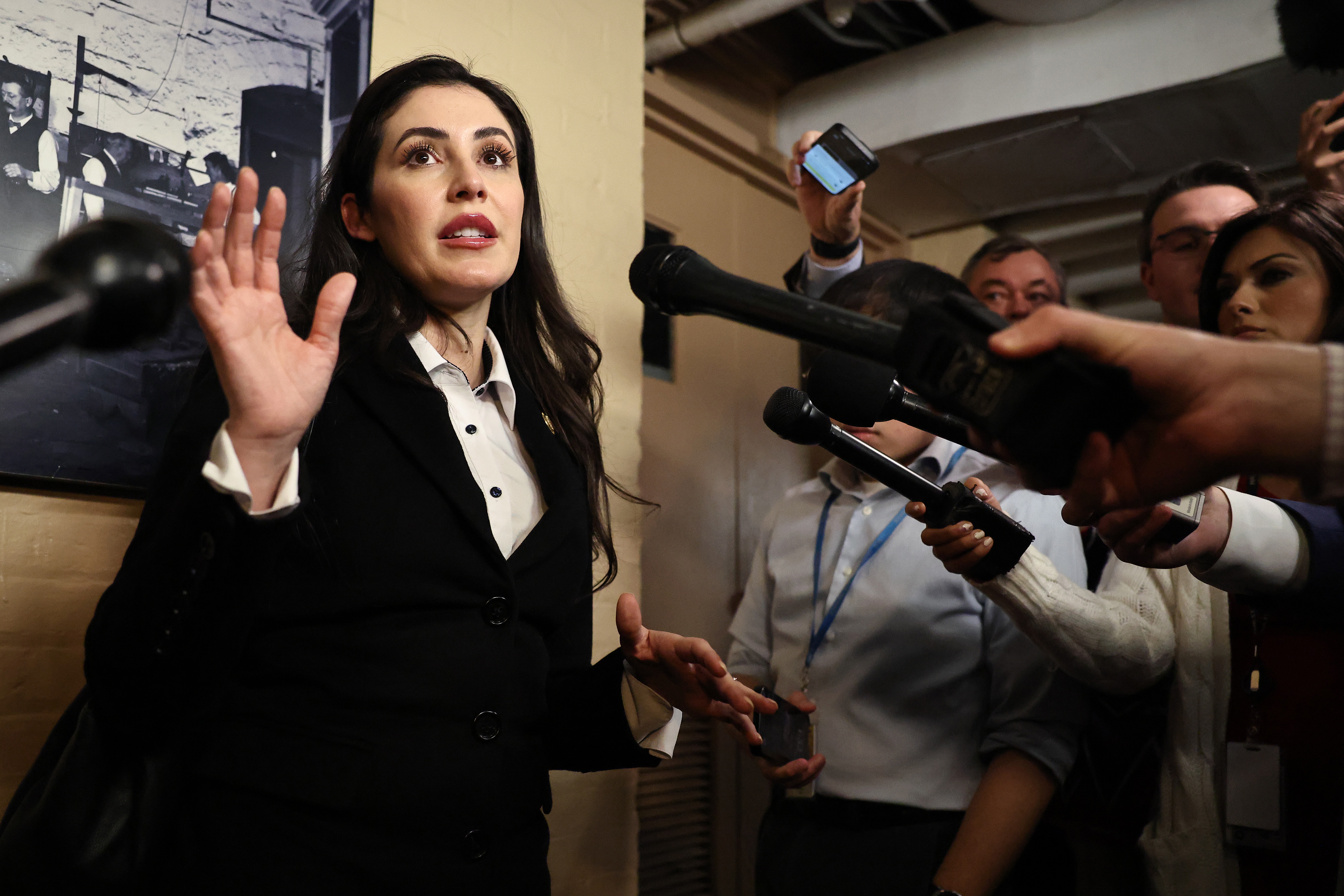 Rep. Anna Paulina Luna, R-Fla., seen here at the U.S. Capitol on December 20, 2024, is working on a measure that would allow new parents to vote by proxy.