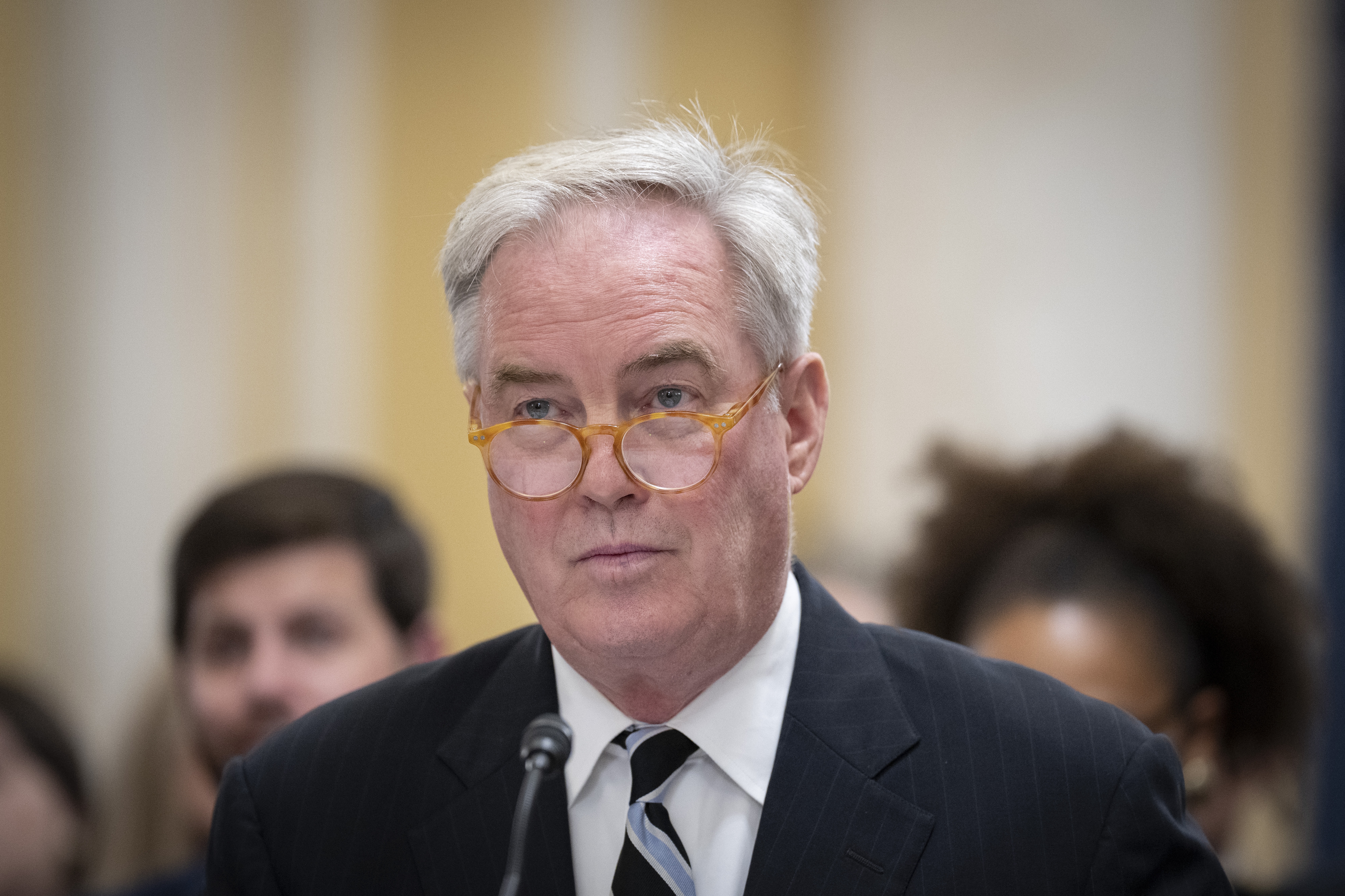 Former Federal Election Commission Chairman Trevor Potter testifies during a Senate Rules and Administration Committee hearing on artificial intelligence and the future of elections on Capitol Hill in Washington, D.C., Sept. 27, 2023.