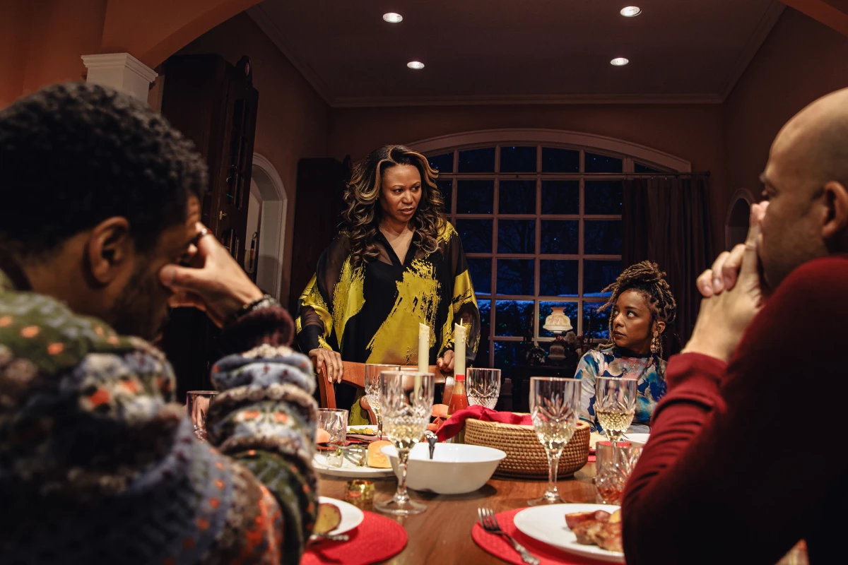 Alana Arenas (Morgan) and Kara Young (Aziza) in Purpose.