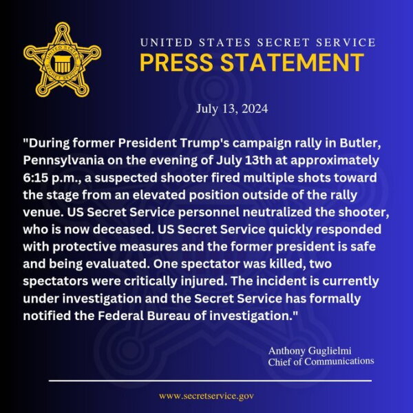 Secret Service statement