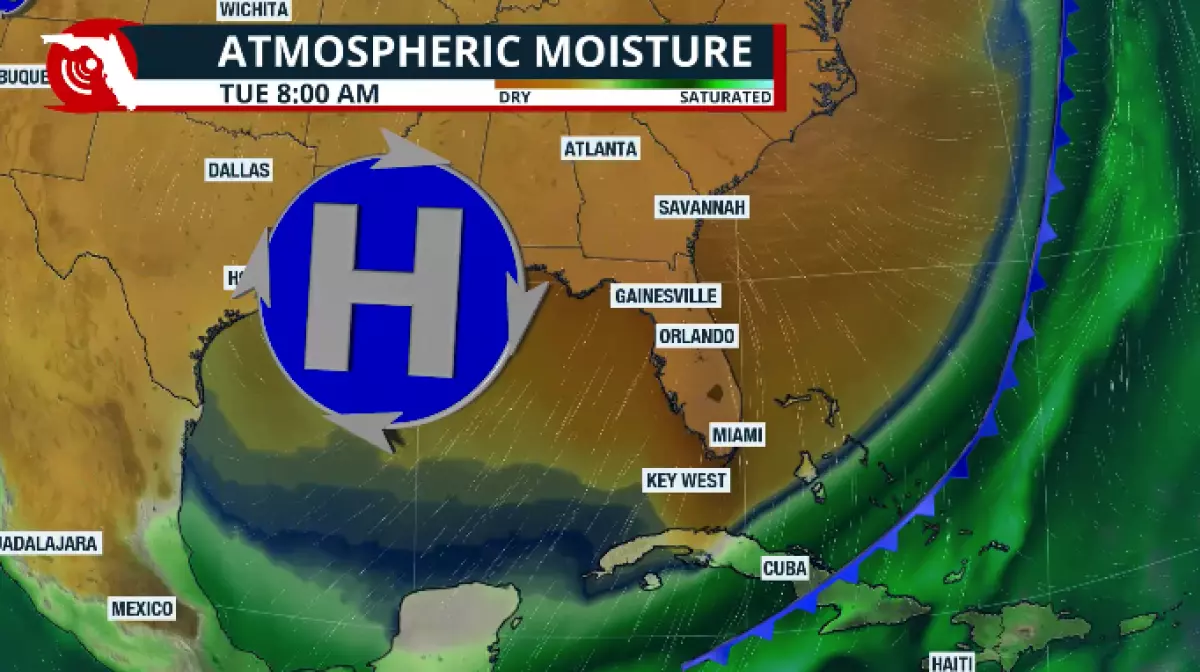 Very dry air and windy conditions could prompt some fire weather danger after the front pushes through on Tuesday afternoon.