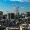 A plume of smoke rises following a reported explosion in Tehran on Saturday, February 28, 2026. Israel's defense ministry said it had launched a "preemptive strike" on Iran as sirens sounded in Jerusalem and people across the country received phone alerts about an "extremely serious" threat.