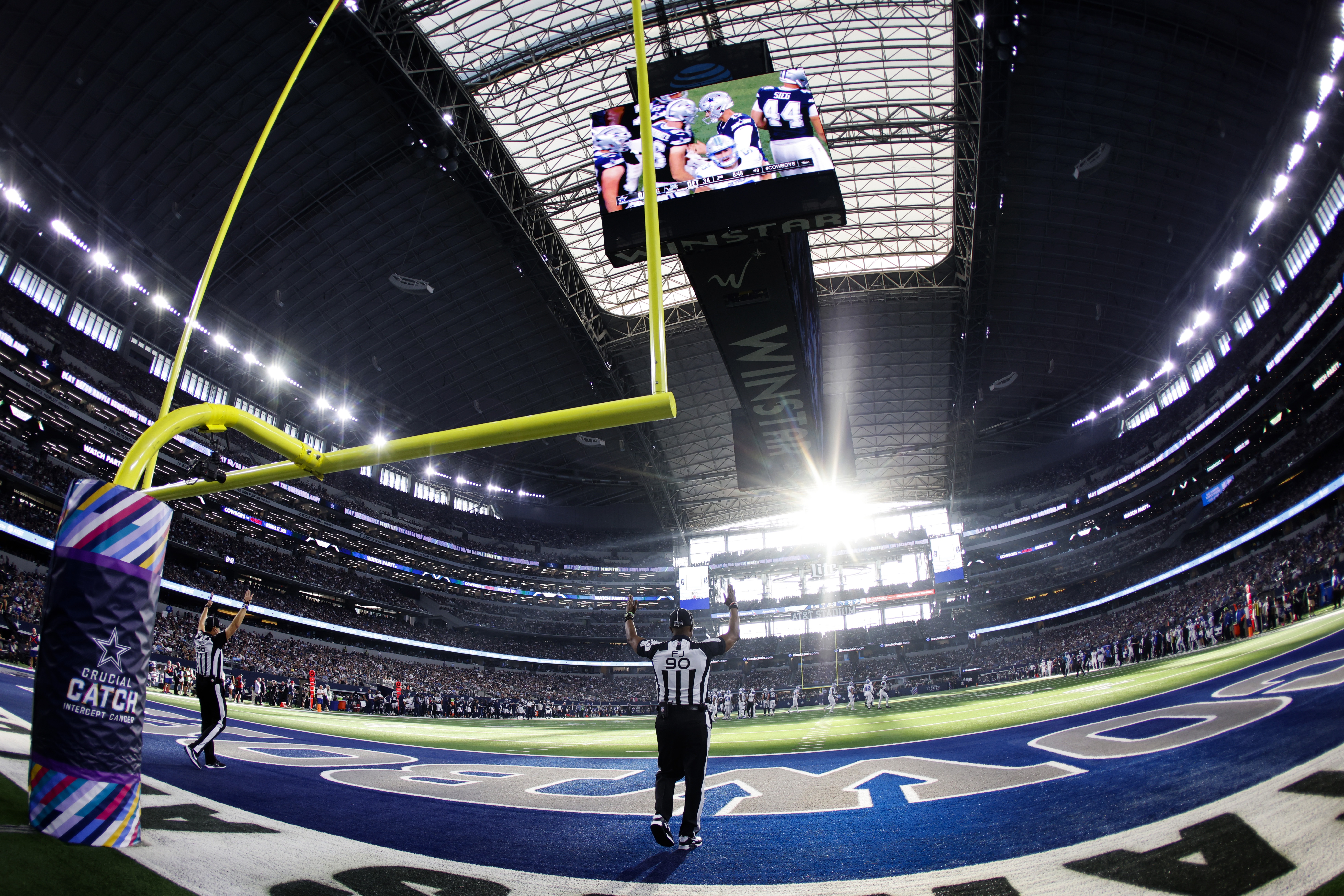 Long field goals, like this 50-yarder by Dallas Cowboys kicker Brandon Aubrey in October, were once rare in the NFL. This season, they