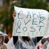 Health care advocates protested care denials at UnitedHealthcare on July 15, 2024, in Minnetonka, Minn. The shooting of UHC CEO Brian Thompson has sparked an outcry online over problems with the U.S. health care system.