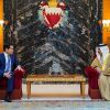 Secretary of State Marco Rubio (left) meets with Bahrain's King Hamad bin Isa al-Khalifa during Rubio's visit to the Middle East to discuss the interim deal between the U.S. and Iran with Arab Gulf allies, and to attend a meeting by members of the Gulf Cooperation Council (GCC), at Al-Sakhir Palace, near Zallaq, on June 25.
