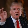 Former President Donald Trump, the Republican presidential nominee, speaks during a news conference at his Mar-a-Lago estate in Florida on Aug. 8.