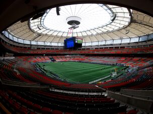 General view inside the stadium prior to the MLS match between Vancouver Whitecaps FC and Los Angeles Football Club at BC Place on August 01, 2026 in Vancouver, British Columbia.