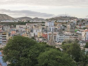 A view of the capital, Praia, in Cape Verde.