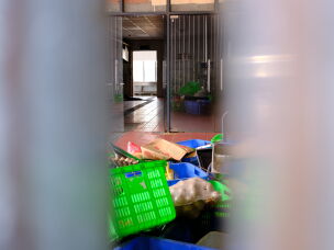 Scam compounds like this one, called #8 Park, were abandoned in such a hurry that supplies like food were left behind.