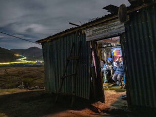Class is in session at a night school in the village of Ha Ntsokoane in Thaba Tseka, Lesotho.