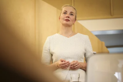 Yulia Navalnaya speaks at the⁤ European Parliament in Strasbourg, France.