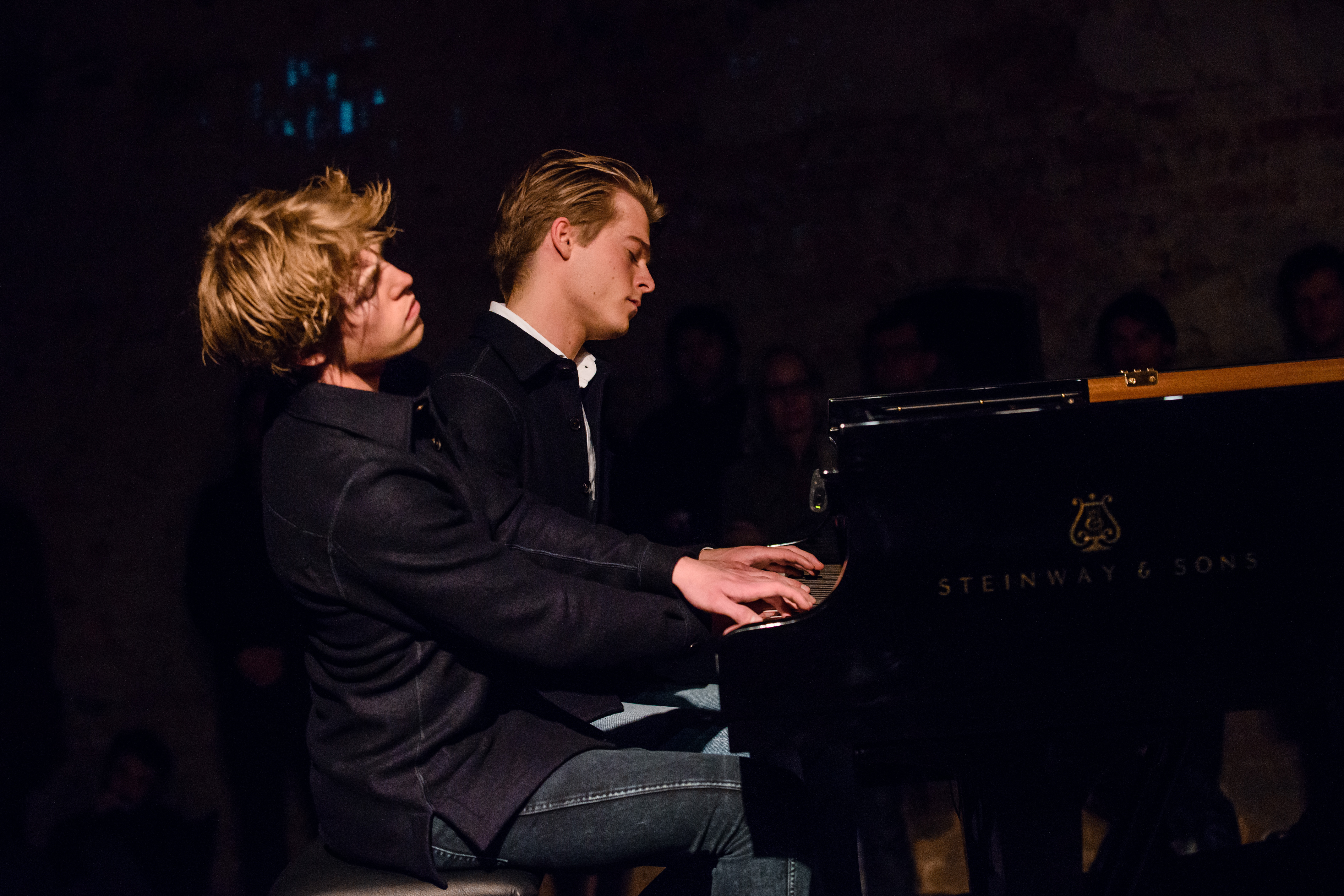 Lucas (left) and Arthur Jussen have played together as a piano duo since they were young boys.