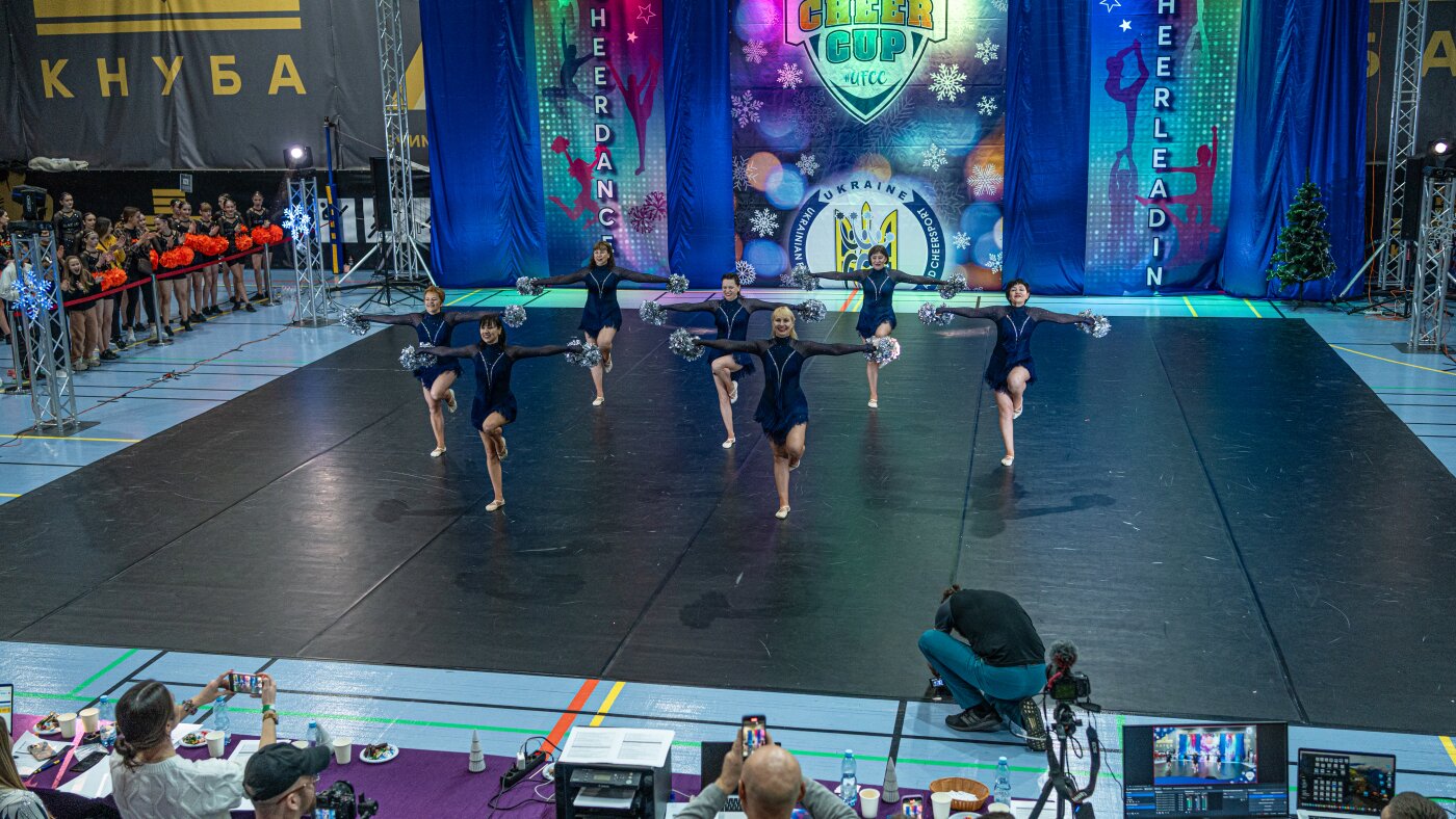 A team of midlife cheerleaders in Ukraine refuses to let war defeat them