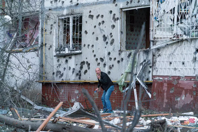 Night attack on capital aftermath. Kyiv, Ukraine, 02 June 2026 Images: @shtukaanton - Anton Shtuka/NPR