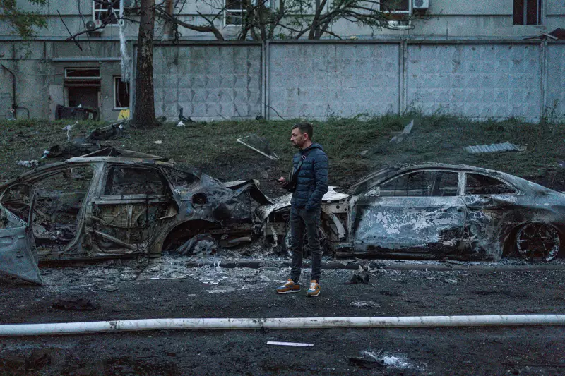 Night attack on capital aftermath. Kyiv, Ukraine, 02 June 2026 Images: @shtukaanton - Anton Shtuka/NPR