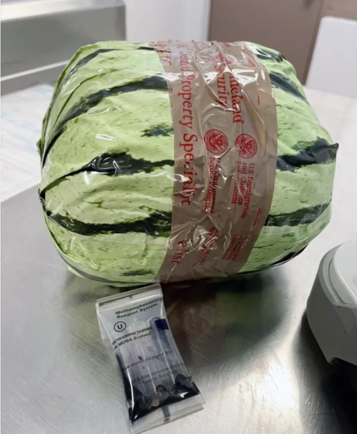 U.S. Customs and Border Protection officers discovered nearly $5 million worth of methamphetamine that was disguised as watermelons at a San Diego checkpoint on Aug. 16.