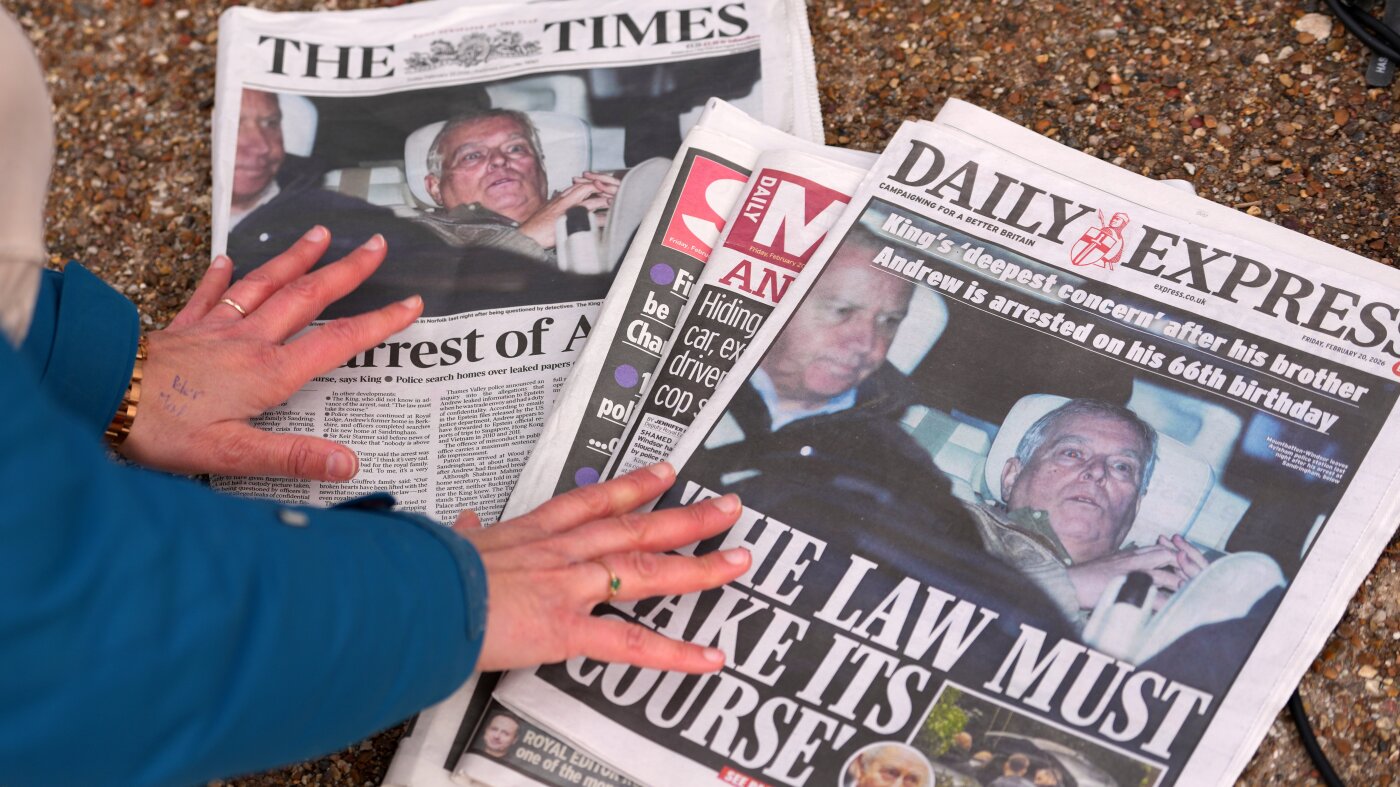 U.Ok. police search ex-Prince Andrew’s house after arrest over Epstein ties : NPR