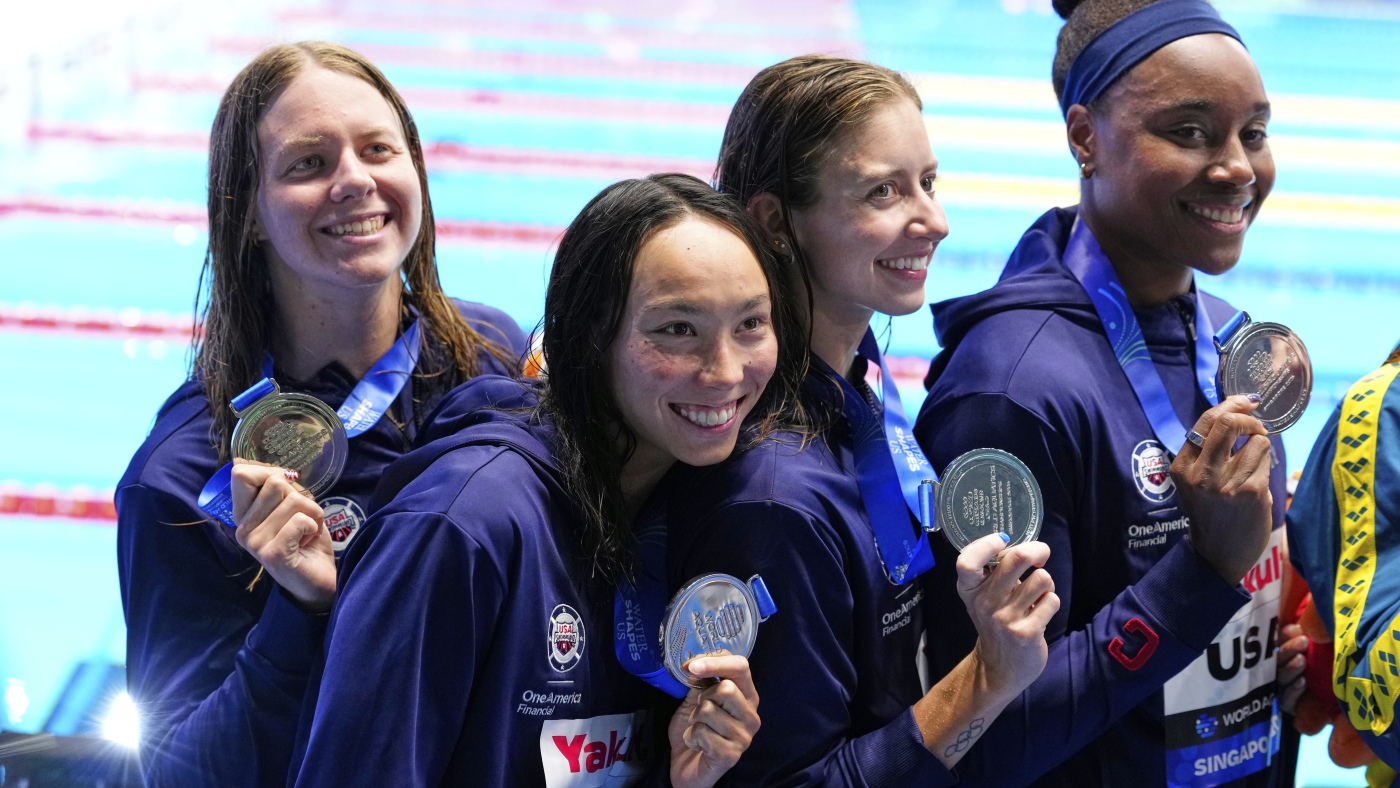 USA swim staff recovering from abdomen bug at World Aquatics Championships : NPR