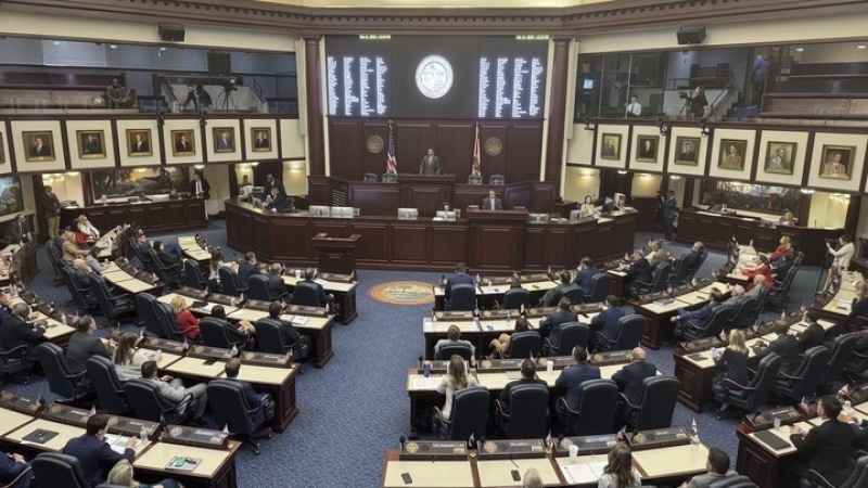 The Florida House of Representatives shown this week during the special legislative session that led to the passage of laws aimed at assisting President Trump's plans for mass deportations.