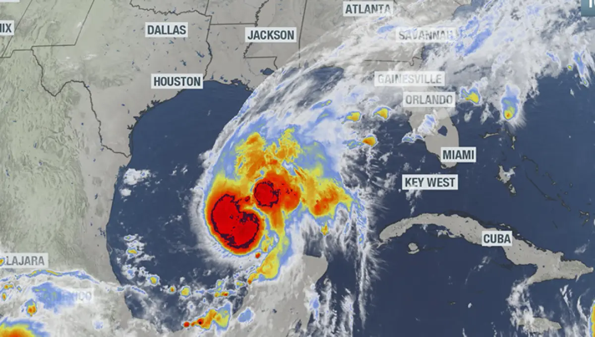 Satellite image showing Hurricane Isaias on Oct. 8, 2026.