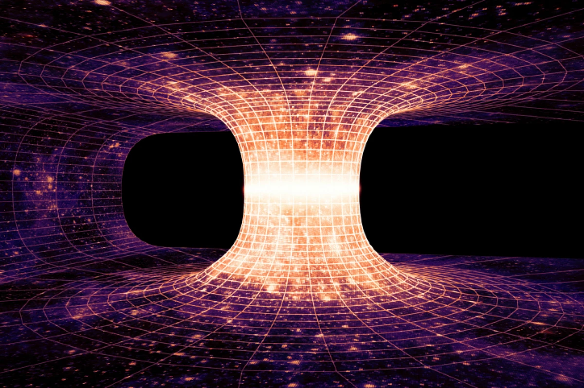 This computer illustration shows an Einstein-Rosen bridge, also known as a wormhole. Wormholes feature heavily in the fifth season of Netflix series Stranger Things, whose series finale airs Dec. 31.