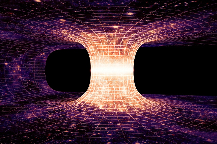 This computer illustration shows an Einstein-Rosen bridge, also known as a wormhole. Wormholes feature heavily in the fifth season of Netflix series Stranger Things, whose series finale airs Dec. 31.<br>