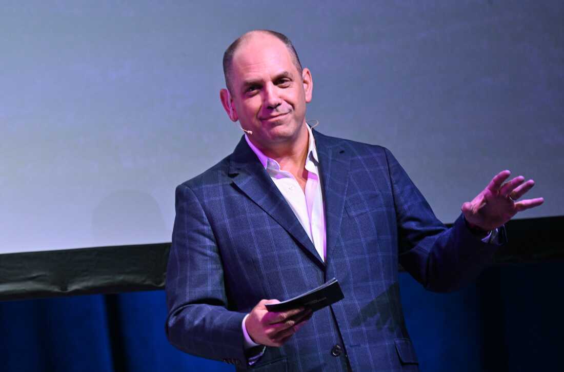 Andrew Morse, publisher and president of the Atlanta Journal Constitution, shown above last November. He says the paper can surmount tough industry headwinds by capturing readers throughout Georgia and the South. "Instead of reading story after story about the futility of this," Morse asks, "why don't we grasp onto notions of, ‘How do we build for the future?"